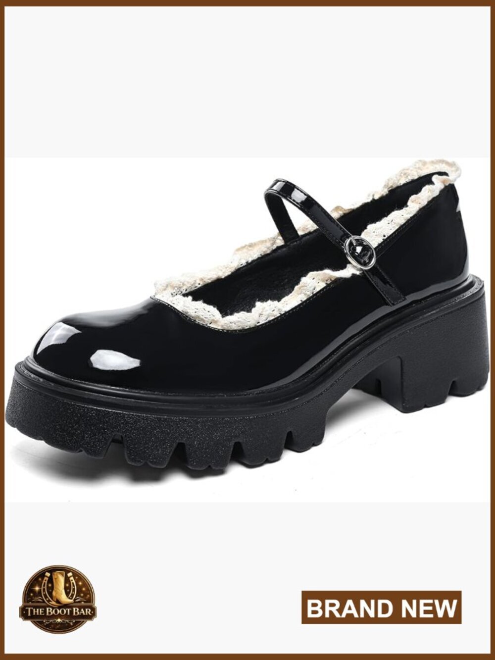 Women's Platform Mary Jane Pumps Chunky Heel Dress Shoes Adjustable Strap